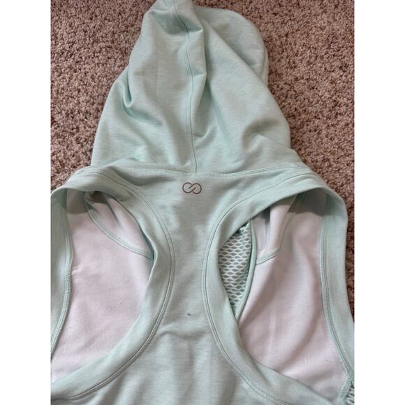 Hooded CALIA sleeveless shirt,  size Small, Teal - Picture 7 of 8